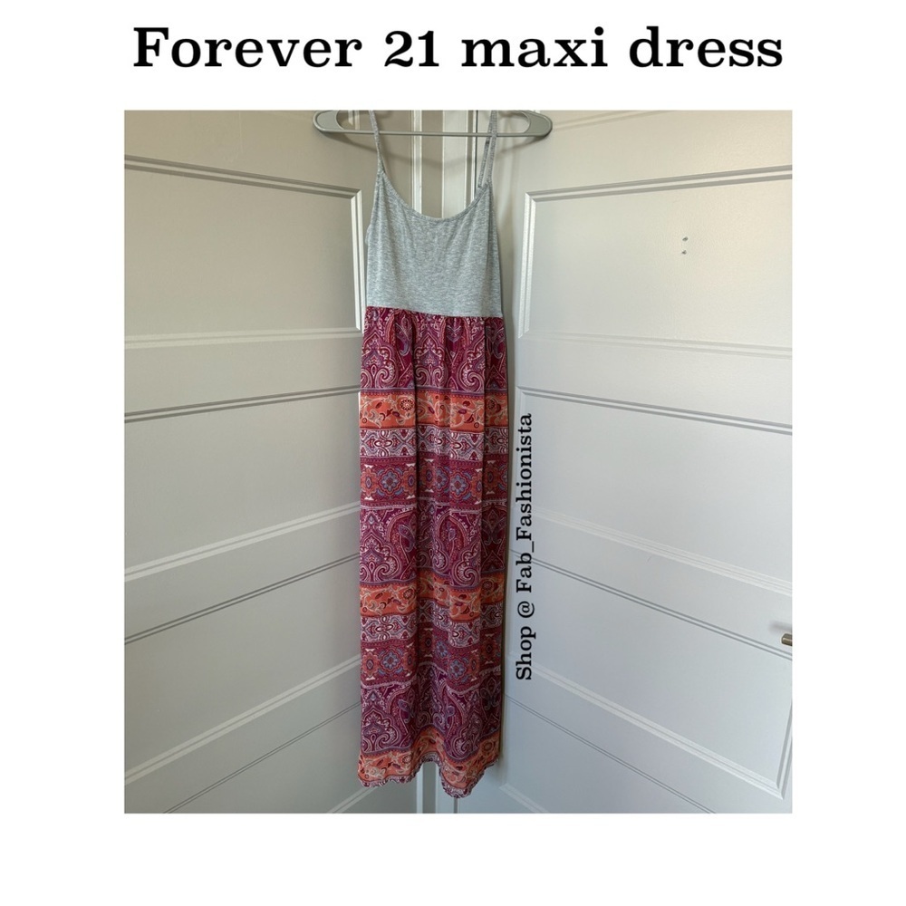Maxi dress colorful printed size medium